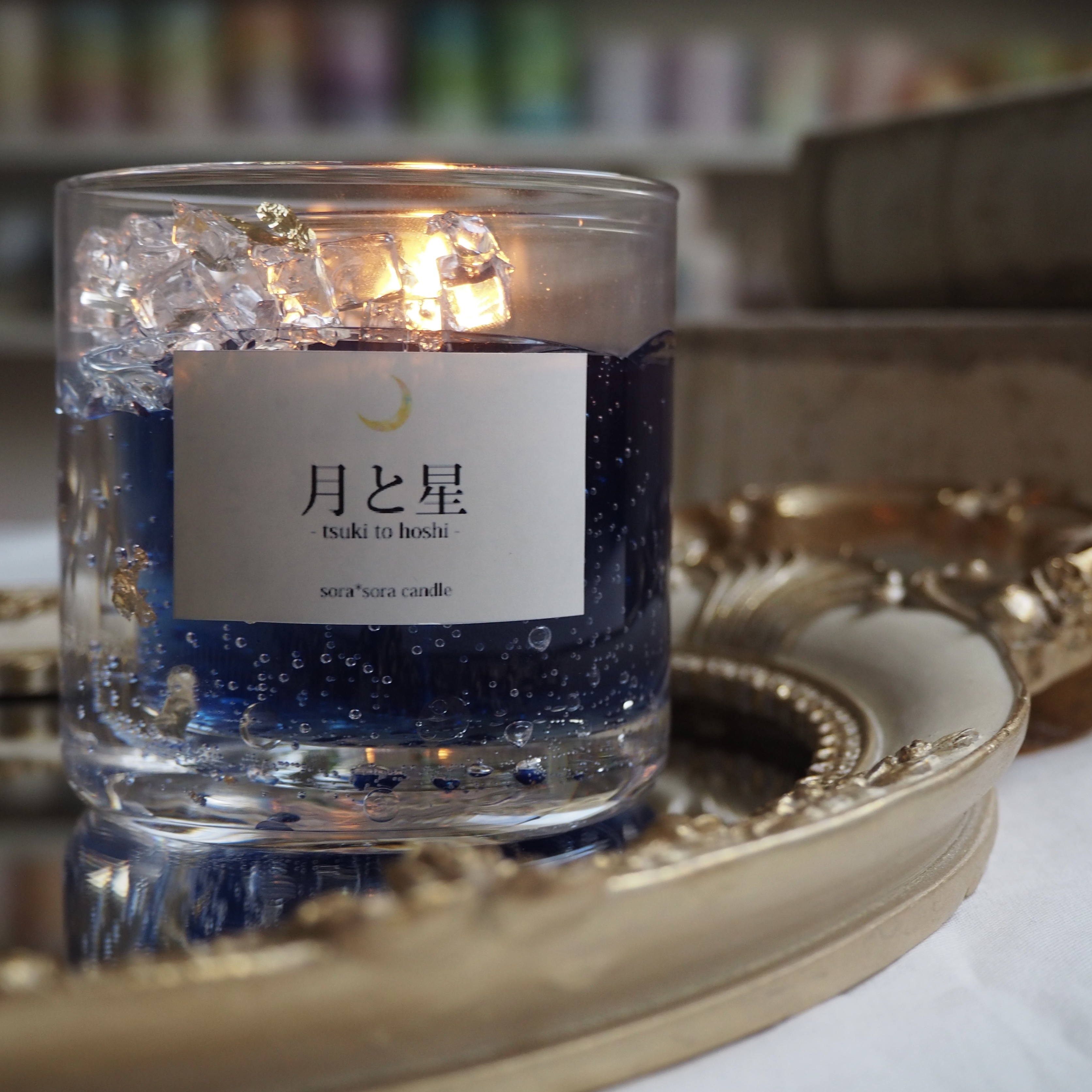 月と星　アロマキャンドル